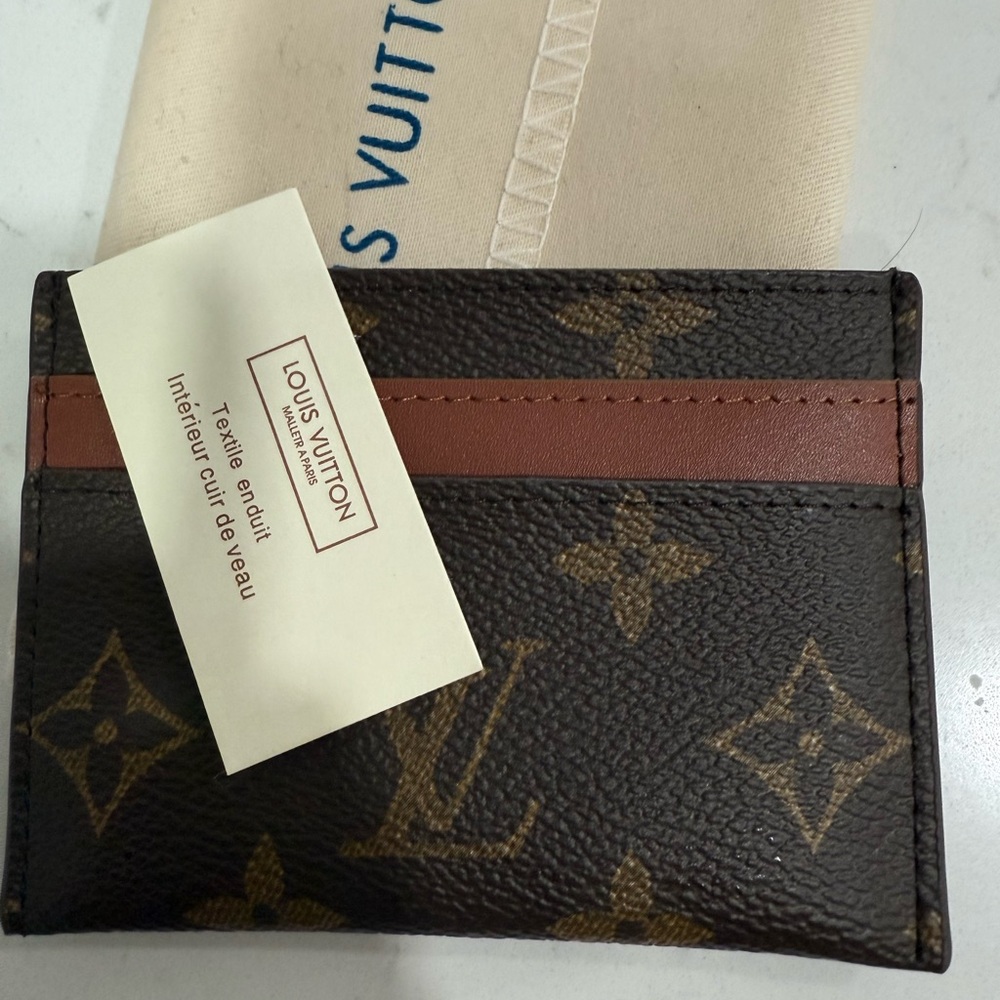 Louis Vuitton Black and Brown Monogram Card Holder - Picture 5 of 8